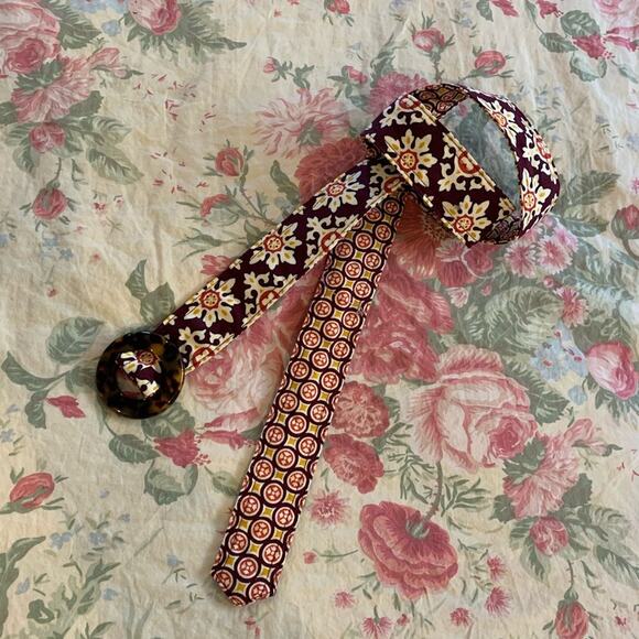 Vera Bradley Reversible Belt w Autumn Colors Faux Tortoiseshell Buckle - Picture 1 of 7